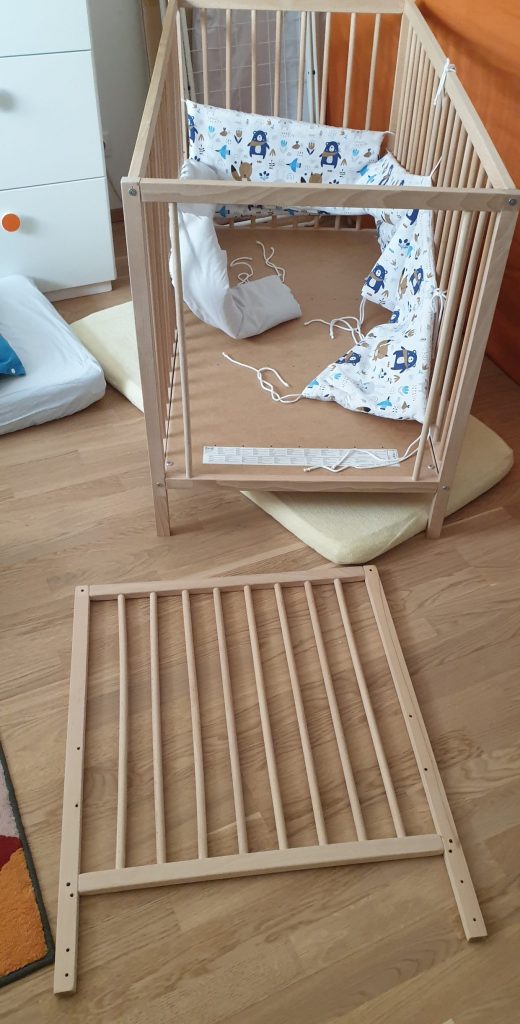 ikea baby bed modification
